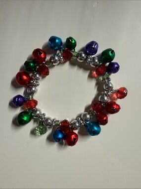 Festive Multi-Color Jingle Bell Musical Stretch Bracelet - Festival / Holiday